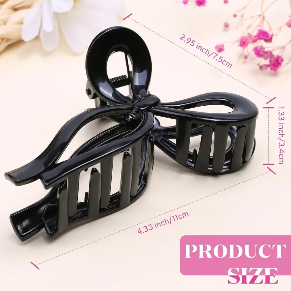 4 Colorful Bow Hair Clips
